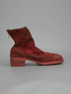 Guidi distressed zip-up boot