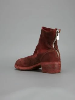 Guidi distressed zip-up boot