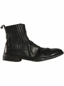 Guidi bottines chelsea à effet usé