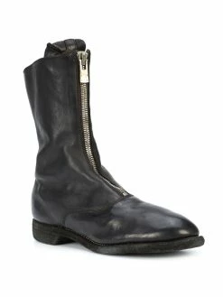 Guidi bottines à fermeture zippée sur le devant