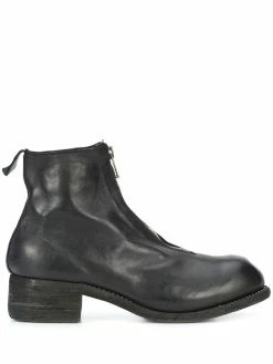 Guidi bottines à fermeture zippée devant