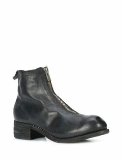 Guidi bottines à fermeture zippée devant