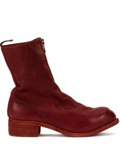 Guidi bottines à fermeture devant zippée
