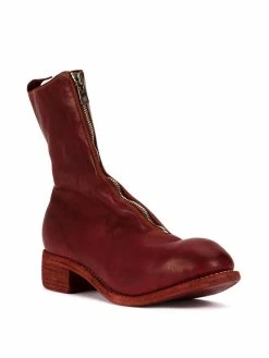 Guidi bottines à fermeture devant zippée