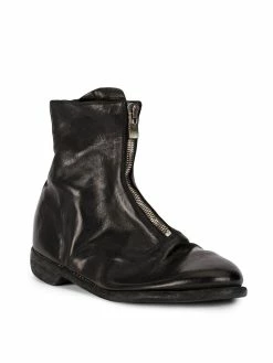 Guidi bottines à fermeture zippée devant