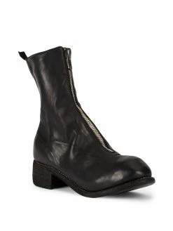 Guidi bottines à fermeture zippée devant