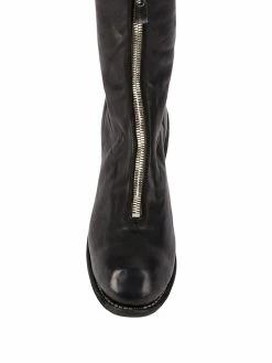 Guidi bottines à fermeture zippée devant