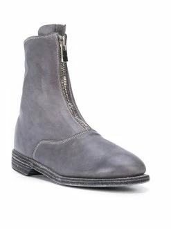 Guidi bottines à fermeture zippée devant