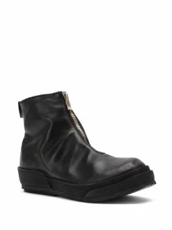 Guidi bottines à fermeture zippée