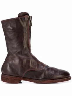 Guidi bottines à fermeture zippée