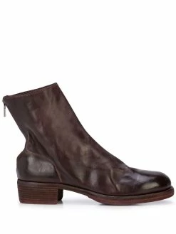 Guidi bottines à fermeture zippée