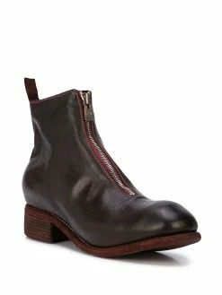 Guidi bottines à fermeture zippée