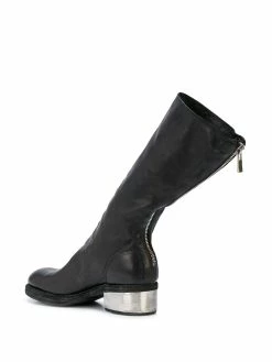 Guidi bottes à petit talon métallisé