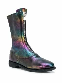 Guidi bottines à effet iridescent