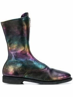 Guidi bottines à effet iridescent
