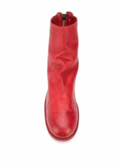 Guidi grained-effect ankle boots