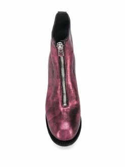 Guidi bottines à effet métallisé