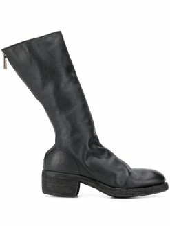 Guidi bottes zippées à talon épais