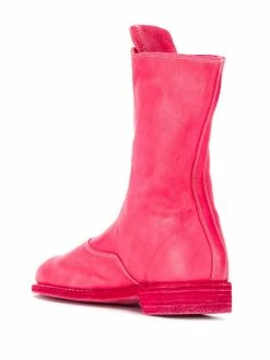 Guidi bottes en cuir à fermeture zippée