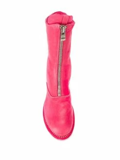 Guidi bottes en cuir à fermeture zippée