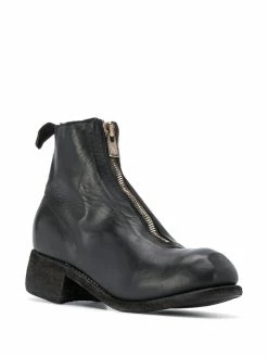 Guidi bottes en cuir à fermeture zippée