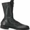 Guidi bottes en cuir à fermeture zippée