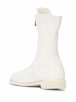 Guidi bottes en cuir à fermeture zippée
