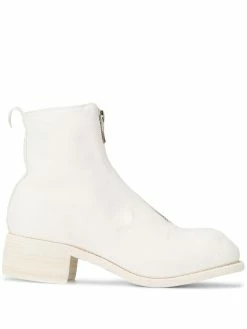 Guidi bottes en cuir à fermeture zippée