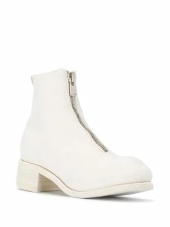 Guidi bottes en cuir à fermeture zippée