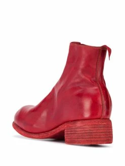 Guidi bottes en cuir à fermeture zippée