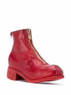 Guidi bottes en cuir à fermeture zippée