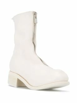 Guidi bottes en cuir à fermeture zippée