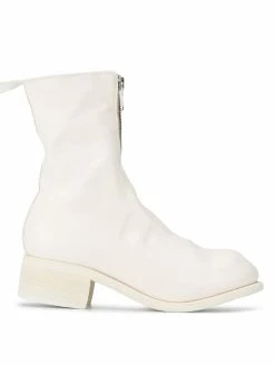 Guidi bottes en cuir à fermeture zippée