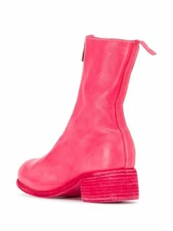 Guidi bottes en cuir à fermeture zippée
