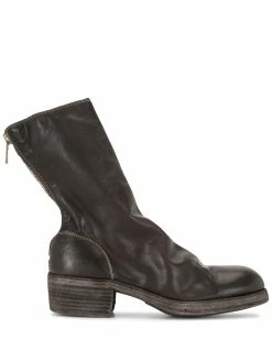 Guidi bottines zippées