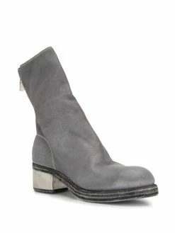 Guidi bottines à talon contrastant