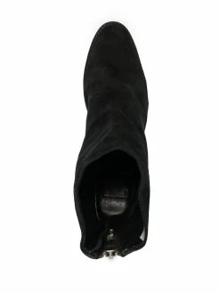 Guidi bottines en daim à talon métallique