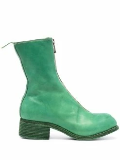 Guidi bottines en cuir zippées