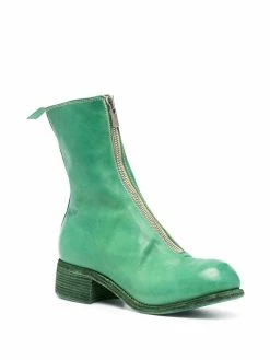 Guidi bottines en cuir zippées