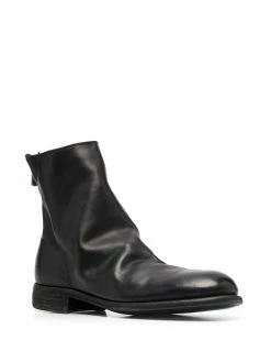 Guidi bottines en daim à effet froissé