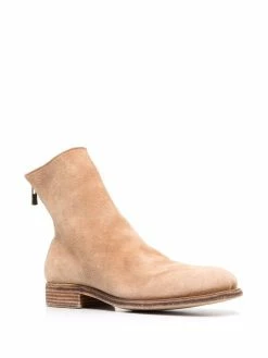 Guidi bottines en daim à effet froissé