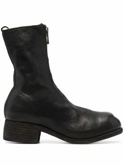 Guidi bottines à fermeture zippée devant