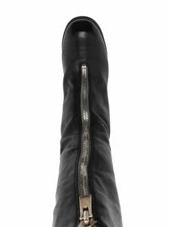 Guidi bottes en cuir à fermeture zippée