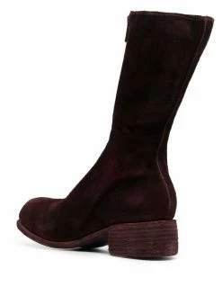 Guidi bottes en cuir à fermeture zippée