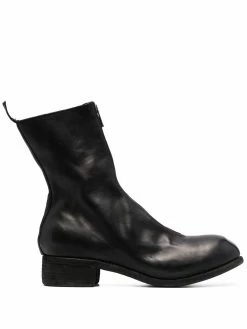 Guidi bottines à fermeture zippée