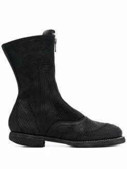Guidi bottines à fermeture zippée