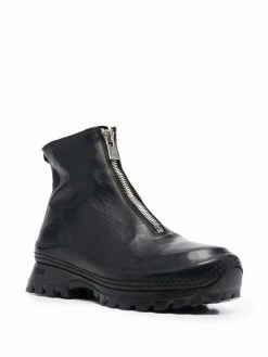 Guidi bottines à fermeture zippée
