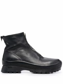 Guidi bottines à fermeture zippée