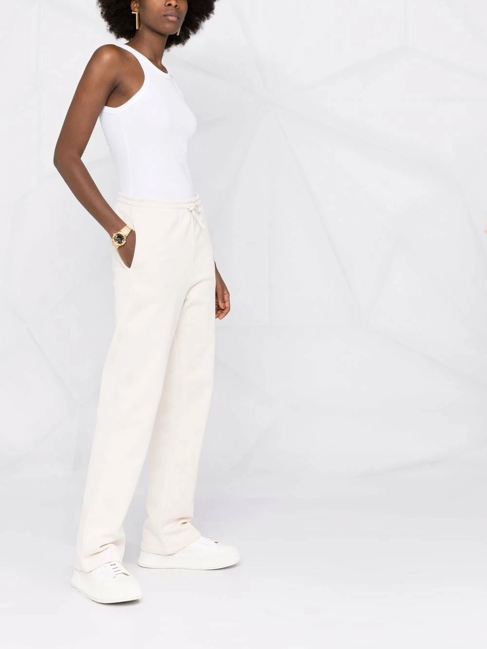 Budget 💯 Axel Arigato Prix Raisonnable Pantalon de jogging évasé à logo imprimé pantalons de survêtement femme 😀 4 Axel Arigato pantalon de jogging évasé à logo imprimé