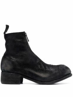 Guidi bottines en daim à effet usé